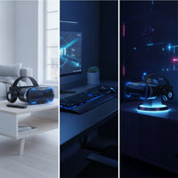 Simulated Reality Headset Head-Mounted VR Headset Simulated Reality Glasses Immersive VR Goggles Comfortable for Gamers, Gaming
