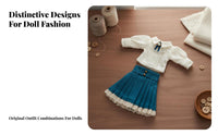 1/12 Scale Doll skirt and shirt Outfit Lace Trim Doll Clothing Set for 6inch Action Figures