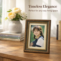European Classical Picture Frame, Vintage Resin Photo Frame, A4 Desktop Stand fo #variant:6 inch Desktop (Inner 10.3x15.3cm)