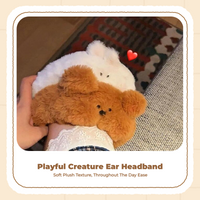 Cute Plush Headband for Kids, Girls, Birthday, Daily Wear