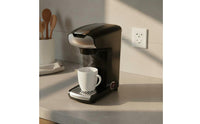 Single-Button-Button Operation Capsule Coffee Brewer Easy to Clean 2-in-1 Coffee Brewer Quick Brew Automatic Power Shut down for Home, Office, Dorm Room