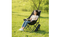 High-Back Folding Moon Chair Sturdy Moon Chair Long-Lasting Furniture Stable for Picnics