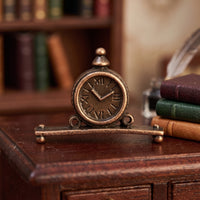 5 Pieces Miniature Clock Handmade Dollhouse Clock Decorative Decor for Diorama