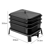 Worm Compost Bin Outdoor Use Garden Composting Ventilated Lid for Home Growers
