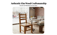 Wooden Armchair with Backrest Sturdy Wood Construction Indoor Furniture Traditional Design Minimalist Design for Kitchen