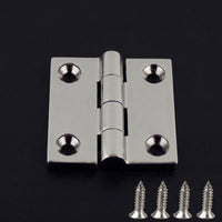 Stainless Steel Butt Hinge Polished Hinge with Screws Hardware Rustproof for DIYers, Builders, Boat Owners, Cabinets, Boats, RVs