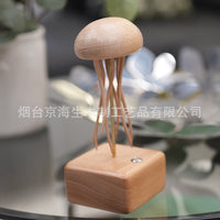 厂家直销水母实木手工机巧手作桌面摆件家居装饰生日礼物创意玩具