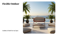 Rattan Design 4-Piece Woven Sofa Set and Water Resistant Outdoor Furnishing All-Weather Conversation Group Handwoven Design for Families, Homeowners, Entertainers, Sunroom, Balcony, Garden, supportyard
