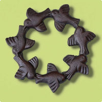 Cast Iron Trivet Heavy Duty Metal Heat Mat Rustic Finish