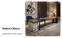 Integrated infused beverage-Making Console Modern Chinese Design Office Furniture hardwood Wood Serving Island for managerials, Families, Hotel Lobby, Living Room, Den