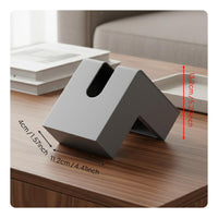 L-Shaped Tissue Box Modern Minimalist Style Desktop Napkin Case Space Saving Corner Tissue Holder for Bedroom