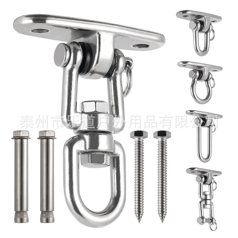 304 Stainless Steel 360° Rotating Ceiling Mount Hook for Swings, Hammocks, and Hanging Chairs