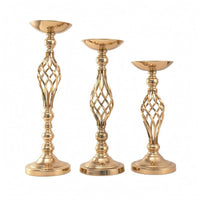 Twisted Iron Candle Holder Weighted Base Modern Metal Candle Holder Glossy