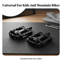 2 Pieces Children's Bike Pedals Lightweight Kids Cycle Pedals Kids Bike Pedal Reflective Strips for Town Commuting