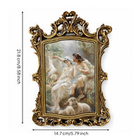 Vintage Picture Frame Wall-Hanging Gold Picture Frame Floral for Home Decor