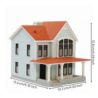 Two-Story House Model Hobby Grade 1:64 Miniature House Assembled Diorama Building for Hobbyists