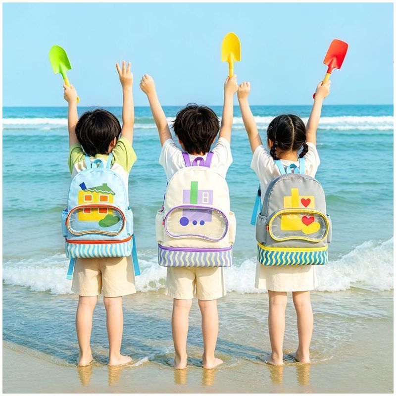 Children's Swimming Backpack with Wet-Dry Separation and Waterproof Storage for Beach