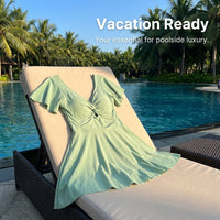 One-Piece Swimsuit for Women with Short Sleeve Design for Water Sports, Modest with Integrated Skirt for Coverage
