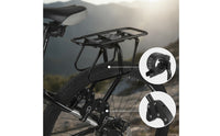 Compatible Cycle Rear Rack with Mounting Plate Adjustable Rear Cargo Rack Stable Lightweight for Commuters, Cyclists, Commuting