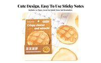 30 Pieces Bread Shaped Y Notes Self Toast Shaped Y Notes Creative Gift Idea Bread Slice Memo Pad for Teenagers, Desk, Home, Reading