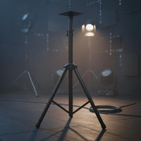6 Pieces Sturdy Steel Tripod Speaker Stand Foldable Adjustable Speaker Stand High Weight Capacity Audio Gear for Stage, Karaoke
