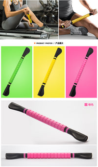 Muscle Massage Stick with Bearings for Yoga and Fitness, PP, Relieves Waist, Neck, and Legs