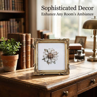 Photo Frame with European Embossed Relief Design for Home Decor, Resin Picture for Wall Decoration or Tabletop Display, Multiple Sizes