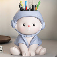 Cartoon Pen Holder Gift Idea Cute Desktop Organizer Resin for Office