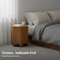 Hexagonal Wood Chunk Natural Minimalist Design Design Accentuate Table Geometric Shape Artisanal Look for Interior Designers