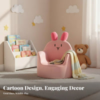 creatureShaped Mini Sofa Cartoon Design Upholstered Single-Seat Couch Sturdy Build Firm Density Foam Filling for Children