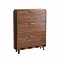 Narrow Wooden Footwear Storage Unit Space-Saving Narrow Shoe Storage Cabinet Large Capacity Household Furniture for Apartment Dwellers, Foyer, Hallway