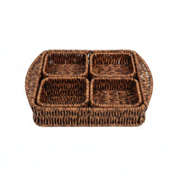 Divided Snack Tray 4 Compartment Home Storage Raised Rim