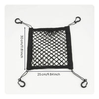 Elastic Car Seat Space Storage Mesh-Saving Car Seat Storage Net Easy to Install Adjustable for Commuters