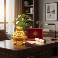 Treasure Bowl Prosperity Wealth Bowl Decoration Good Luck for Desk, Shop Owners