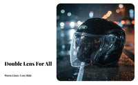 Quick Release Buckle 3/4 Motorcycle Helmet Removable and Washable Liner 3/4 Uncovered Face Helmet Lightweight Safeguarding Headwear Glasses Friendly for Men, Women, Commuting, Street Riding