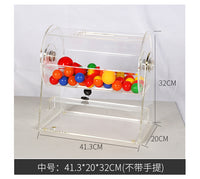 Acrylic Raffle Drum with Rotating Cage for Events, Fair and Impartial