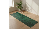 Non-Slip Exercise Mat with Leaf Print Printed Exercise Mat Cushioned Eco-Friendly for Yogis