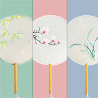 DIY Embroidery Kit for Beginners - Hand-Embroidered Round Fan with Ancient Style Patterns
