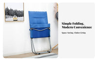 Adjustable Padded Recliner Foldable Lounge Chair Sturdy Frame for Home, Students