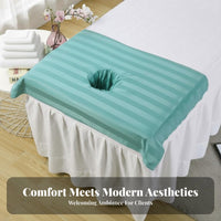 Soft Material Massage Table Towel with Face Hole Machine Washable Beauty Bed Face Hole Cover Absorbent for Estheticians, Spas