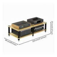 Power Amplifier Stand Heavy Duty Construction AV Equipment Rack Stable Structure Multi-Tier AV Stand for Audiophiles
