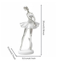 Ballet Dancer Sculpture Elegant Design Ballet Dancer Statue Fine Crafted Details Ballerina Statue for Dancers, Girls, Living Room, Bedroom, Bookshelf