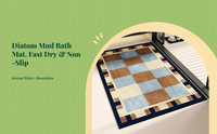Fast-drying diatomaceous bath mat