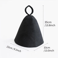 Steam Room Hat, Sauna Cap for Enthusiasts, Breathable Wool, Sweat Absorbent, Traditional Design, Han - Image 7