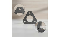 Triangular Flange Metal Flange Plate Tube Connector Plate Heavy-Duty for DIY Builders, Playground, Outdoor Gym