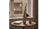B♭ Tenor Saxophone Brass Tenor Saxophone with Embouchure Piece Comfortable Woodwind for Students, Lessons