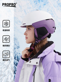 PROPRO滑雪头盔男女款单双板成人保暖雪盔专业滑雪护具新款