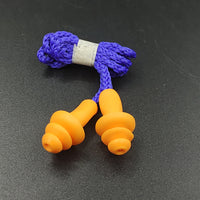 Christmas Tree Silicone Earplugs with Cord for Noise Reduction, Sleep, Work, Reusable, Washable