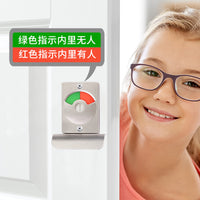 天霖卫生间门锁显示红绿指示锁隔断五金配件公共厕所不锈钢插销锁