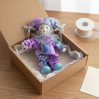 Porcelain Clown Figure Handmade Clown Figurine Hand-Crafted